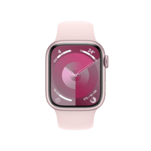 Apple Watch 9 45mm Alu rosé Sportarmb. hellrosa M/L