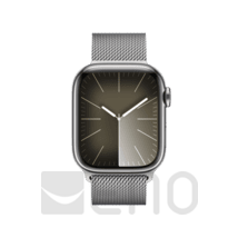 Apple Watch 9 4G 45mm Edelst silber Milanaise silber