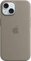 Apple Silikon Case iPhone 15 tonbraun