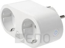 Deltaco Smart Home Doppel-Stecker Verbrauchsmonitor weiß