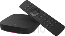 Telekom MagentaTV One schwarz mit Netzwerkkabel