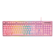 Deltaco PK75 Gaming Tastatur Membran RGB pink