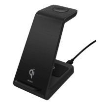 DELTACO Wireless Charger Stand 3in1 schwarz