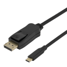 DELTACO 8K USB-C/DisplayPort Kabel 7680x4320 30Hz 1m schwa