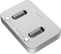 LogiLink USB 3.2 Gen 2 Duale M.2 NVMe Dockingstation silber