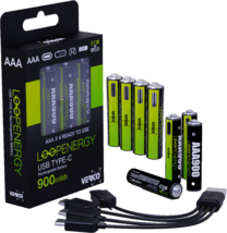 Verico LoopEnergy AAA900 8er-Pack wiederaufladbar USB-C