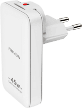 nevox 45W Dual Slim Ladegerät GaN USB-C/USB EU/US weiß