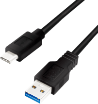 LogiLink USB 3.2 Gen1 Type-C Kabel C/M zu USB-A/M 1m sw