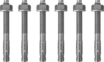 Technivolt 6 Stück Bolzenanker 10/95mm zu Edelstahl-Stele