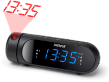 Denver CPR-700 Uhrenradio m. Projektion/USB schwarz