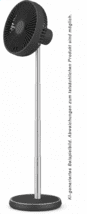 Fakir MWL 11 EU Standventilator mit Akku 20 cm anthrazit
