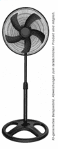 Kumtel KTF-345 Standventilator 46cm schwarz
