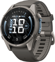 Garmin fenix 9 43mm Kieselgrau/Titan Silikon Armband