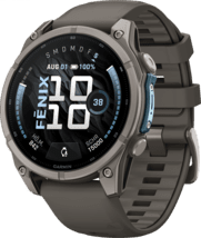 Garmin fenix 9 47mm Kieselgrau/Titan Silikon Armband